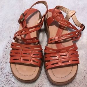 Dansko sandals.  Barely worn.  Orange/coral color.